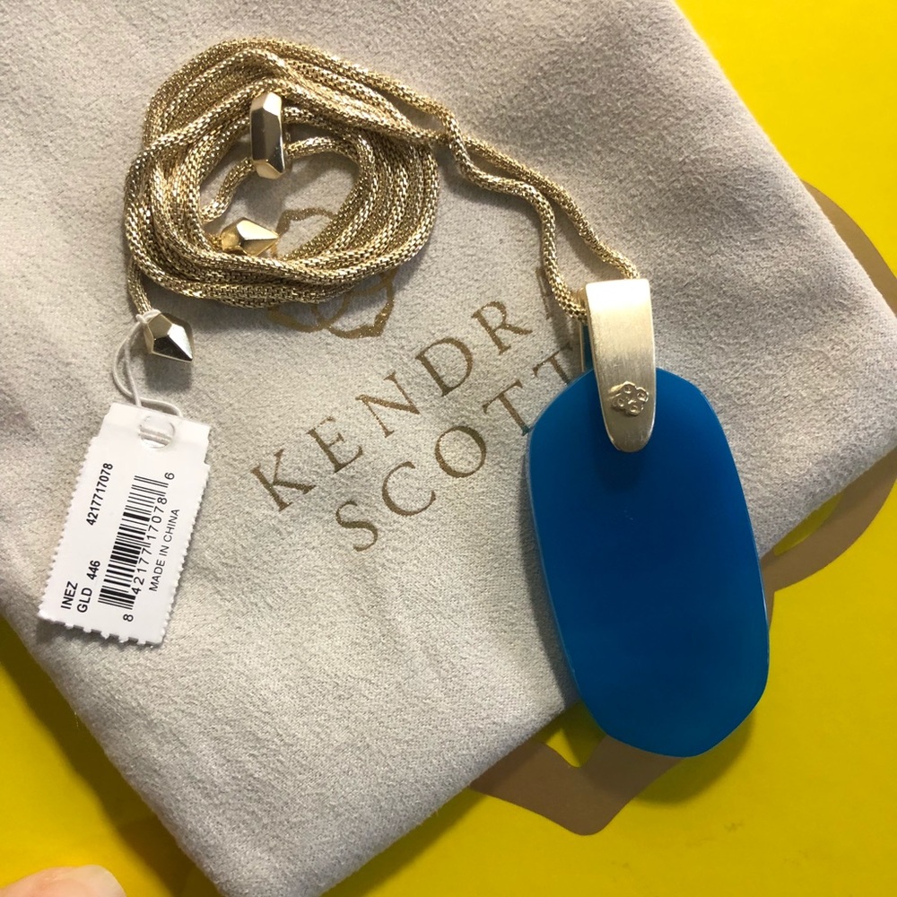 KS Inez necklace in teal agate